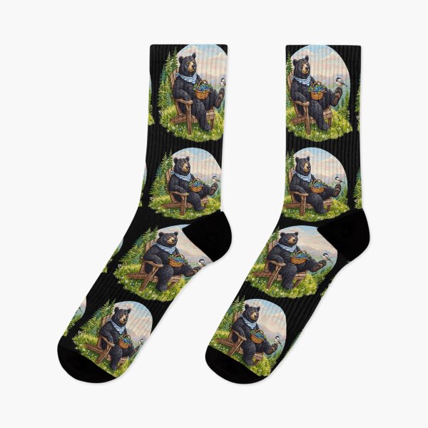 Item preview, Black Bear Eating Blueberries  designed and sold by TeeARTHY.