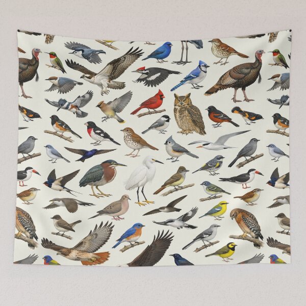 Item preview,  Native Birds of Georgia Retro Style Identification Chart designed and sold by kakarikihill.