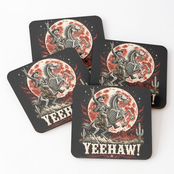 Item preview, Yeehaw Undead Cowboy Under the Blood Moon designed and sold by Victor Shadehorn.