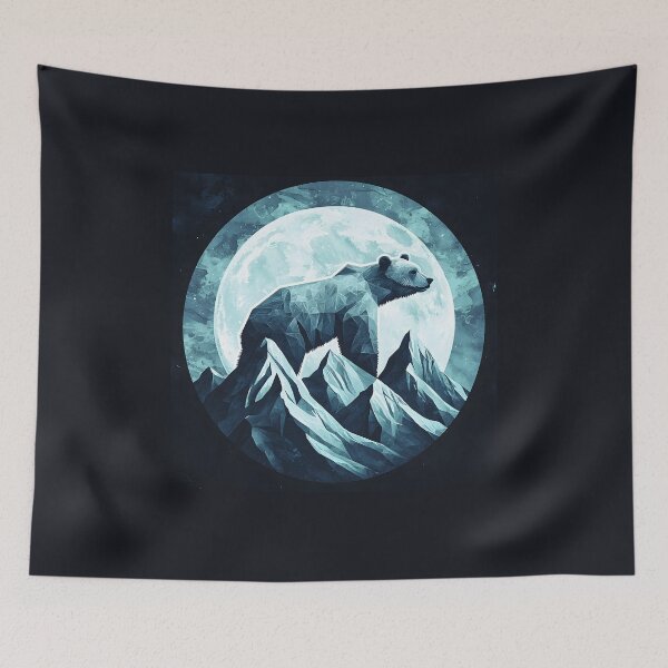 Item preview, 3d Render Of Geometric Bear Mountain Digital designed and sold by Checho30.