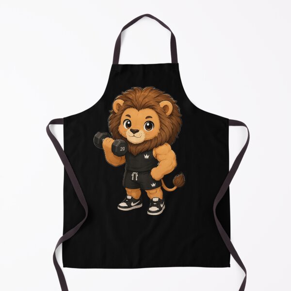 Item preview, Kawaii Gym Lion – Cute Strong Lion Workout Cartoon | Fitness Animal Illustration designed and sold by LeonixPrint.