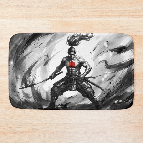 Item preview, Epic Sumi-e Samurai Warrior Ink Art designed and sold by GalleryBrisArt.