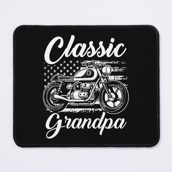 Item preview, Classic Grandpa Vintage Motorcycle Distressed American Flag designed and sold by Dmetalx Art Apparel.