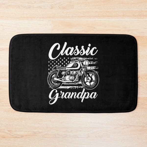 Item preview, Classic Grandpa Vintage Motorcycle Distressed American Flag designed and sold by Dmetalx Art Apparel.