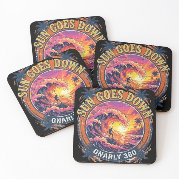 Item preview, Sun Goes Down: Sunset With Surfer designed and sold by Gnarly360.