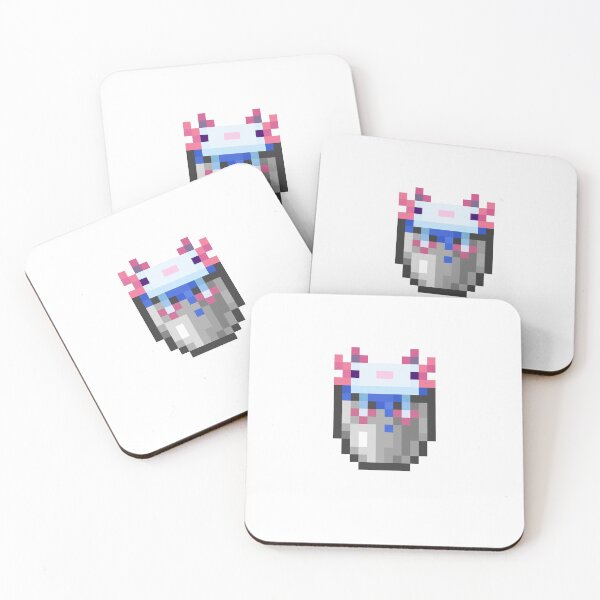 Item preview,  minecraft bucket of axolotl designed and sold by spiderlilily.
