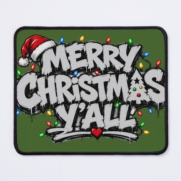 Item preview, Merry Christmas Y’all Graffiti Holiday Design designed and sold by ButterflyHolly Resource.