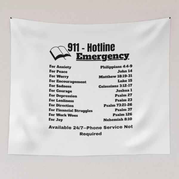 Item preview, 911 Emergency Hotline Scriptures designed and sold by tellit24seven.