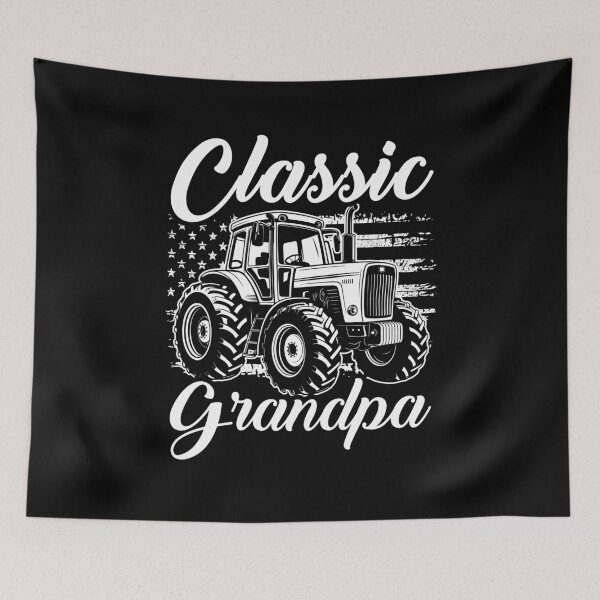Item preview, Classic Grandpa Vintage Tractor Distressed American Flag designed and sold by Dmetalx Art Apparel.