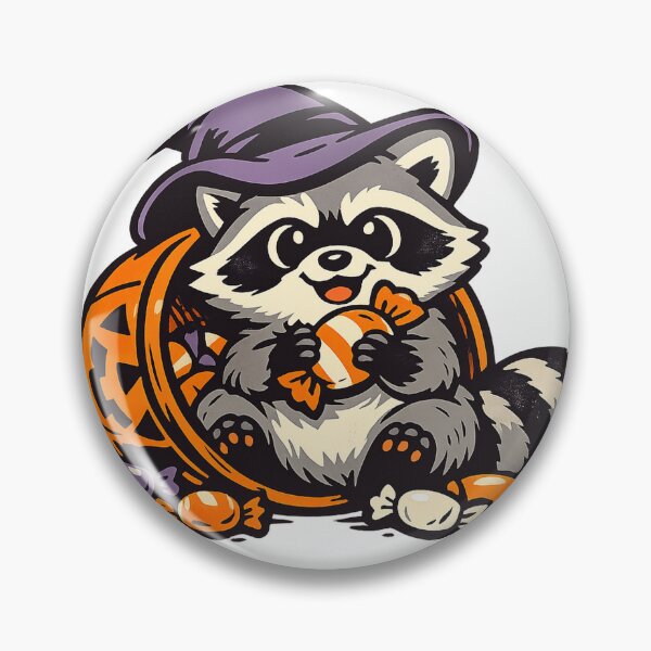 Item preview, Sneaky Trash Panda Raccoon Stealing Halloween Candy designed and sold by eignvalue.