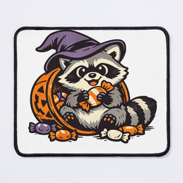 Item preview, Sneaky Trash Panda Raccoon Stealing Halloween Candy designed and sold by eignvalue.