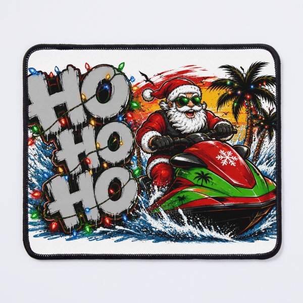 Item preview, Ho Ho Ho Santa Jet Ski Florida Christmas designed and sold by ButterflyHolly Resource.