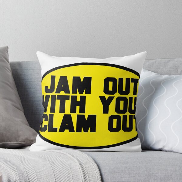 Item preview, Jam Out With Your Clam Out – Funny Red Oval Parody Sticker designed and sold by PIXEL POP DESIGNS - Beyond the Norm!.