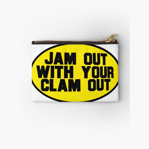 Item preview, Jam Out With Your Clam Out – Funny Red Oval Parody Sticker designed and sold by PIXEL POP DESIGNS - Beyond the Norm!.
