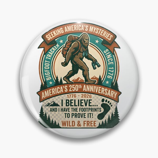 Item preview, Seeking America's Mysteries - America's 250th - Bigfoot Tracker designed and sold by ParadoxParadox.