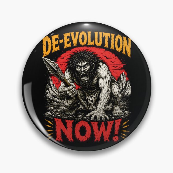 Item preview, De-Evolution Now Primitive Caveman Revolt designed and sold by Victor Shadehorn.