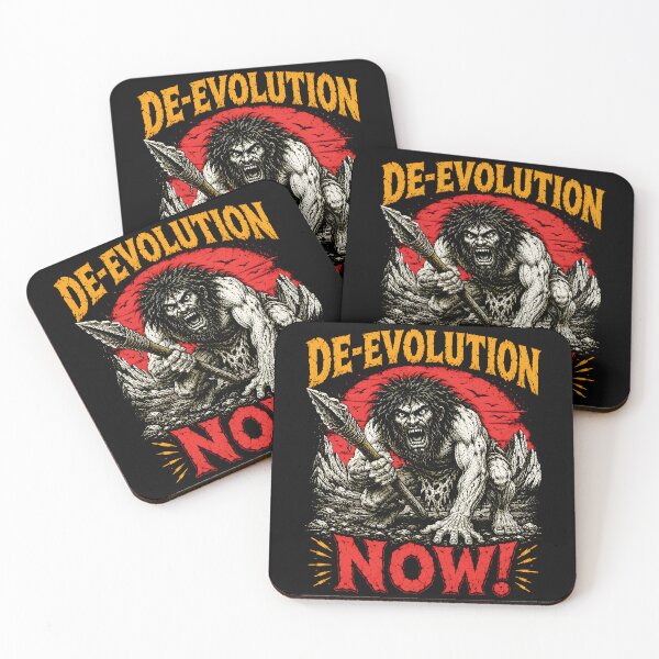 Item preview, De-Evolution Now Primitive Caveman Revolt designed and sold by Victor Shadehorn.