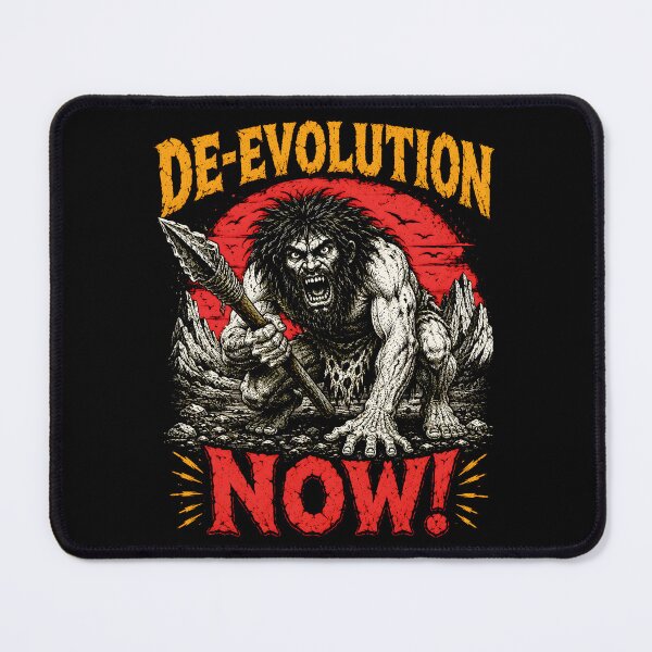 Item preview, De-Evolution Now Primitive Caveman Revolt designed and sold by Victor Shadehorn.