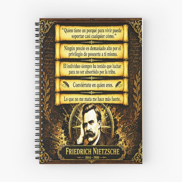 Item preview, Friedrich Nietzsche Retrato y Frases Célebres de Filosofía designed and sold by Alchemy Forge.
