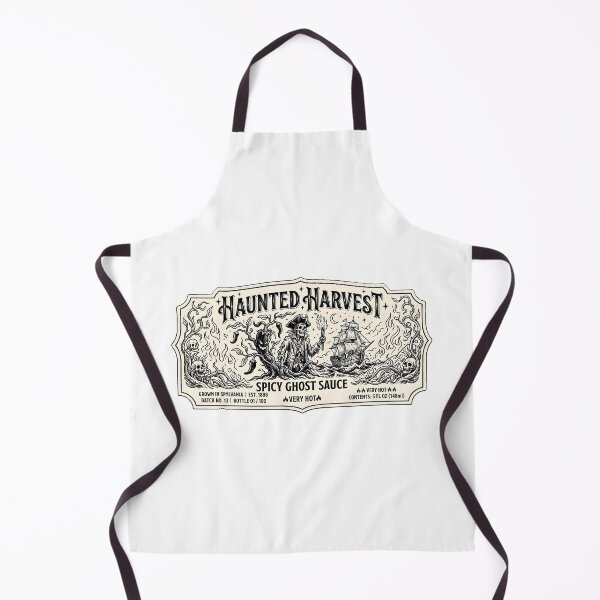 Item preview, Haunted Harvest Hot Sauce Label designed and sold by Estalon.