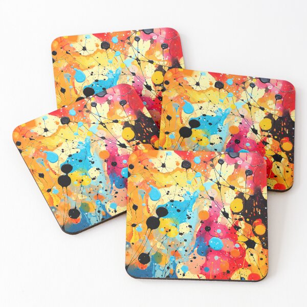Item preview, Abstract Splatter Painting In Red, Yellow, And Blue designed and sold by DEC02.
