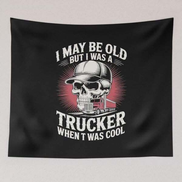 Item preview, Copy of I May Be Old But I Was A Trucker When It Was Cool Classic Semi Truck Vintage designed and sold by MizoX7.