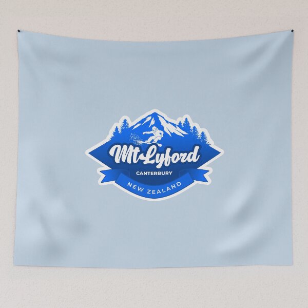 Artikelvorschau, Skigebiet Mt. Lyford, Canterbury in Blau entworfen und verkauft von MY NEW ZEALAND.