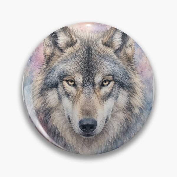 Item preview, pastel watercolour wolf designed and sold by ShadesofHappy.