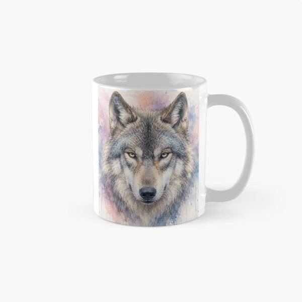 Item preview, pastel watercolour wolf designed and sold by ShadesofHappy.