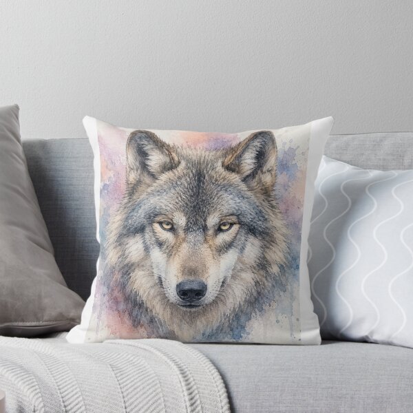 Item preview, pastel watercolour wolf designed and sold by ShadesofHappy.