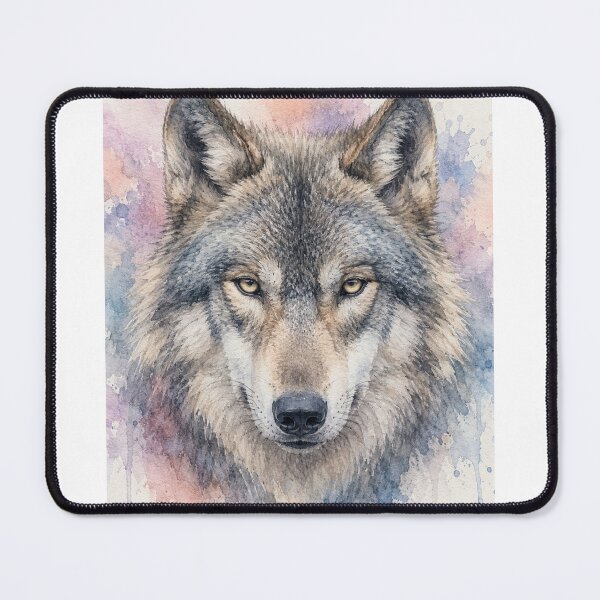 Item preview, pastel watercolour wolf designed and sold by ShadesofHappy.