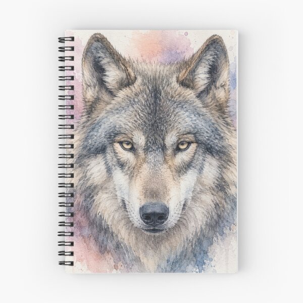 Item preview, pastel watercolour wolf designed and sold by ShadesofHappy.