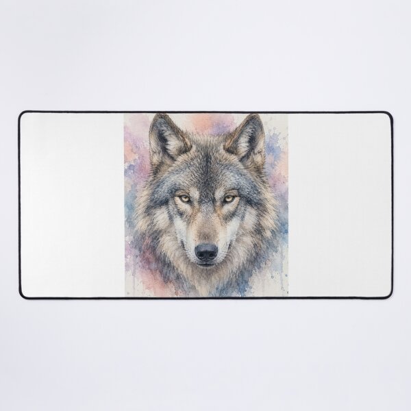 Item preview, pastel watercolour wolf designed and sold by ShadesofHappy.