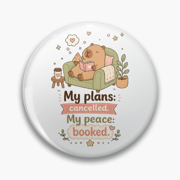 Item preview, My Plans Cancelled My Peace Booked Cute Bear Self Care designed and sold by LittleJoyStudio.Art.