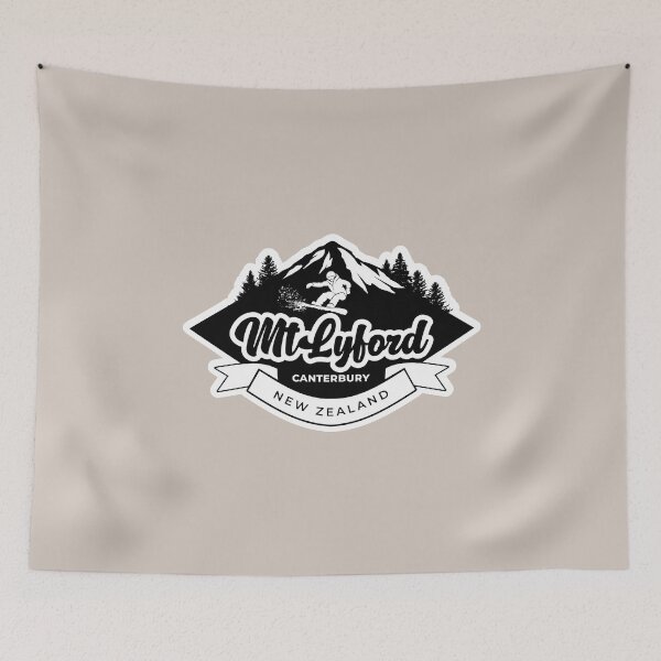 Artikelvorschau, Skigebiet Mt. Lyford, Canterbury in Black entworfen und verkauft von MY NEW ZEALAND.