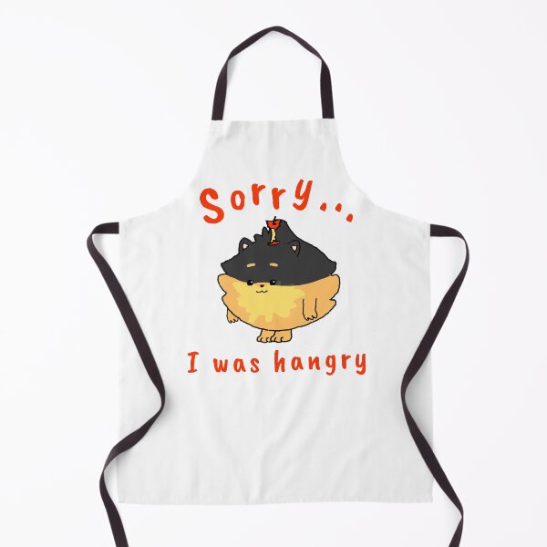 Item preview, Sorry, I was hangry | Apple Pomeranian | RED | Pompompom designed and sold by Pompompom-store.