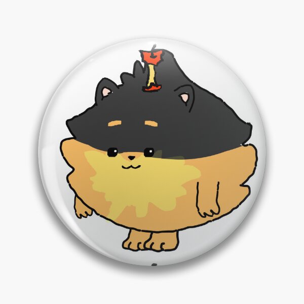 Item preview, Sorry, I was hangry | Apple Pomeranian | BLACK | Pompompom designed and sold by Pompompom-store.