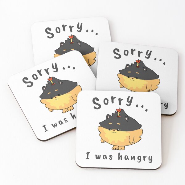 Artikelvorschau, Sorry, ich war hangry | Apfel Pomeranian | SCHWARZ | PomPomPom entworfen und verkauft von Pompompom-store.
