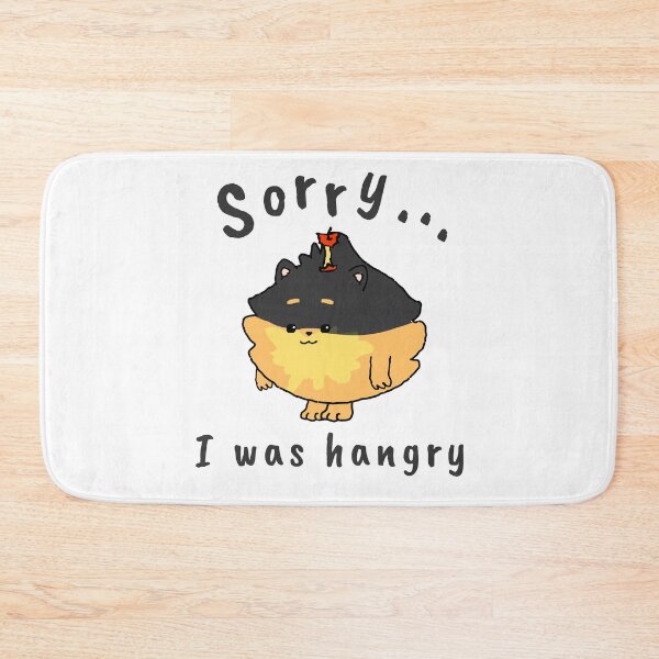 Artikelvorschau, Sorry, ich war hangry | Apfel Pomeranian | SCHWARZ | PomPomPom entworfen und verkauft von Pompompom-store.