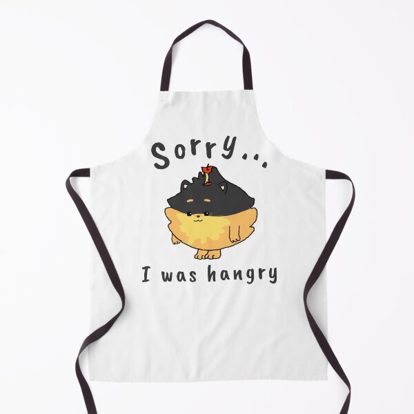 Item preview, Sorry, I was hangry | Apple Pomeranian | BLACK | Pompompom designed and sold by Pompompom-store.