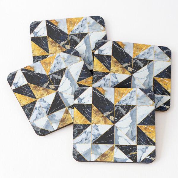 Item preview, Luxurious Marbled Art Golden, Black, And White Pattern designed and sold by DEC02.