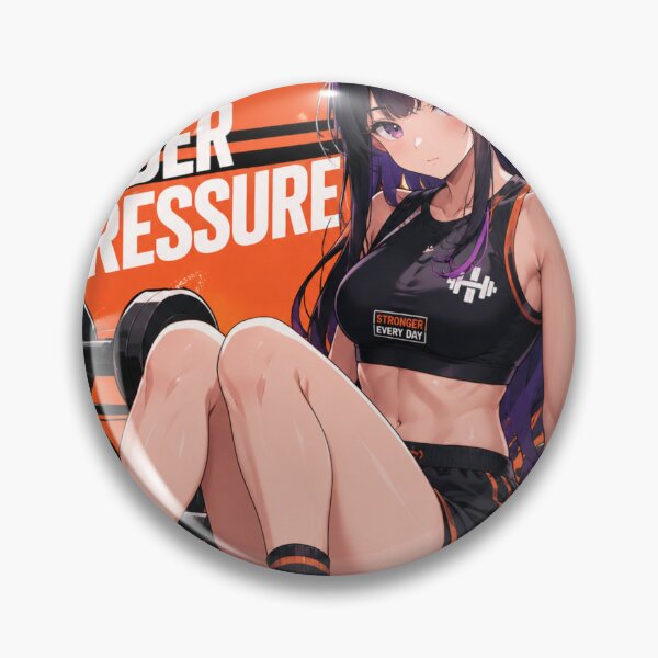 Item preview, Anime Gym Girl Grace Under Pressure Fitness Motivation Design designed and sold by Digistore1221.
