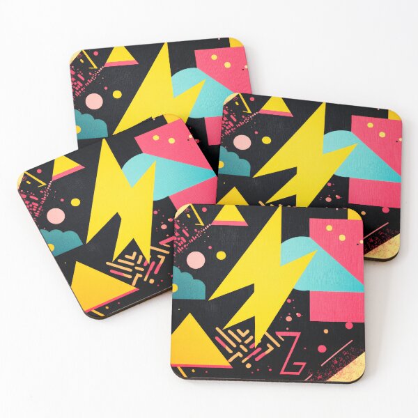 Item preview, Memphis Style Retro 1980's Yellow, Black, Pink Designs designed and sold by DEC02.