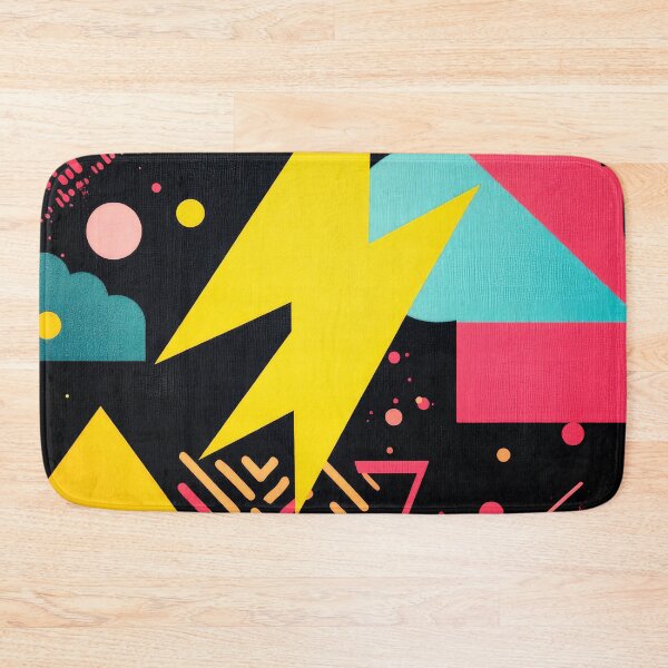 Item preview, Memphis Style Retro 1980's Yellow, Black, Pink Designs designed and sold by DEC02.