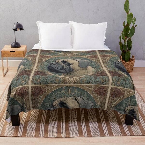 Item preview, Art nouveau Bullmastiff puppy dog designed and sold by MendaciousMina.
