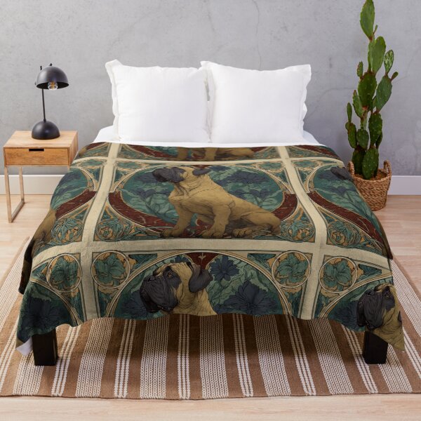 Item preview, Art nouveau Bullmastiff puppy dog designed and sold by MendaciousMina.