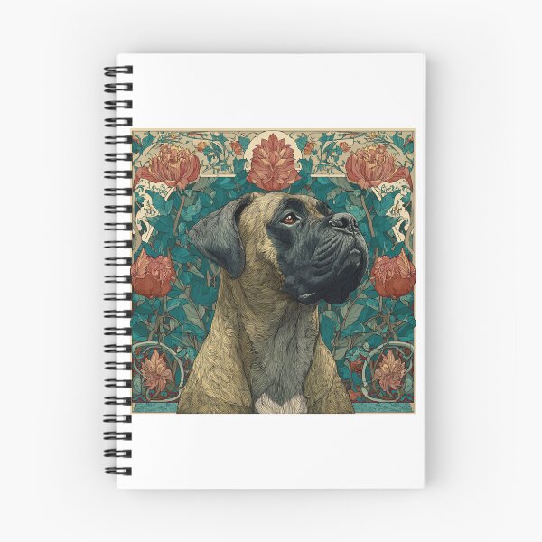 Item preview, Art nouveau Bullmastiff puppy dog designed and sold by MendaciousMina.