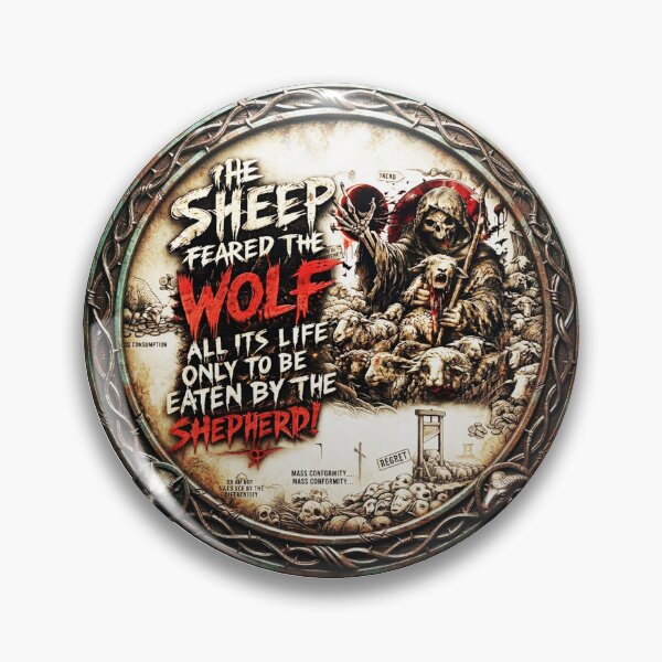 Item preview, The Sheep Feared the Wolf All Its Life | Dark Philosophy Quote Gothic Skull Design designed and sold by Alchemy Forge.