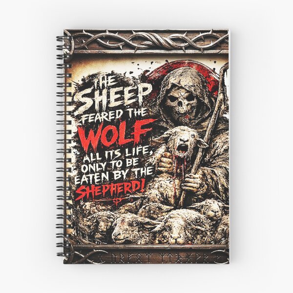 Item preview, The Sheep Feared the Wolf All Its Life | Dark Philosophy Quote Gothic Skull Design designed and sold by Alchemy Forge.