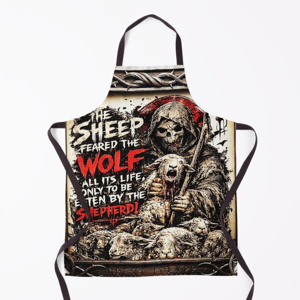 Item preview, The Sheep Feared the Wolf All Its Life | Dark Philosophy Quote Gothic Skull Design designed and sold by Alchemy Forge.